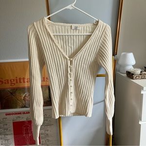 Aritzia cream cardigan
